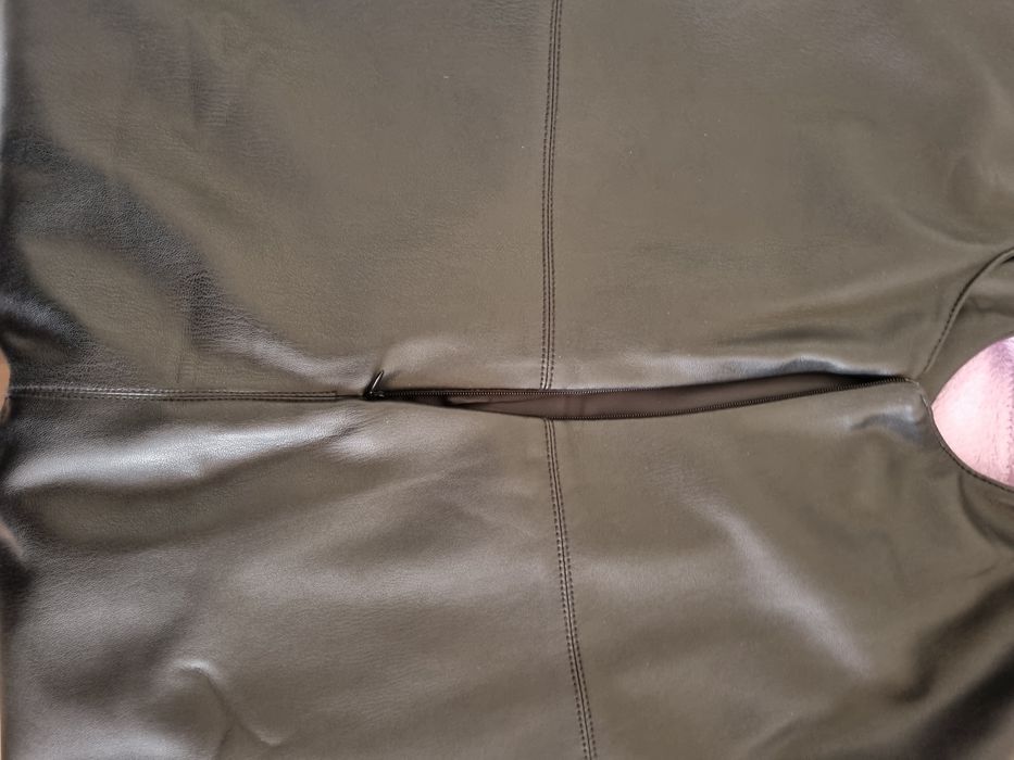 Кожаный сарафан Манго