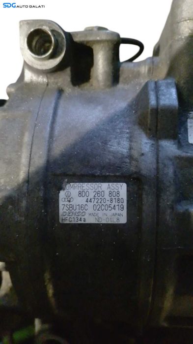 Compresor AC Aer Conditionat Clima Audi A4 B5 1.6 ARM ADP ANA AHL ALZ 1997 - 2001 Cod 8D0260808 447220-8180 [M8134]