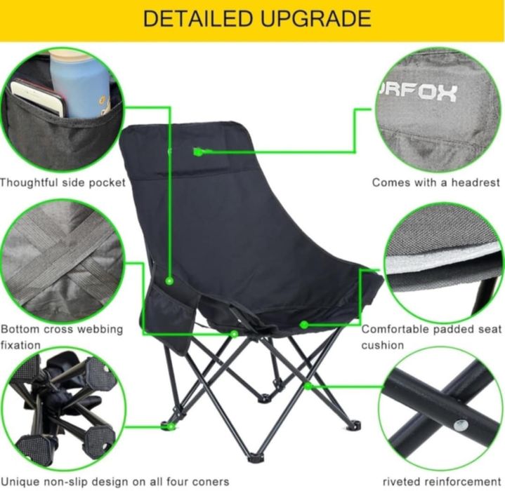 Черен рибарски стол