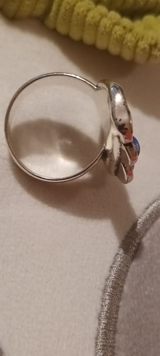 Inel super marime mare cu pietre albastre