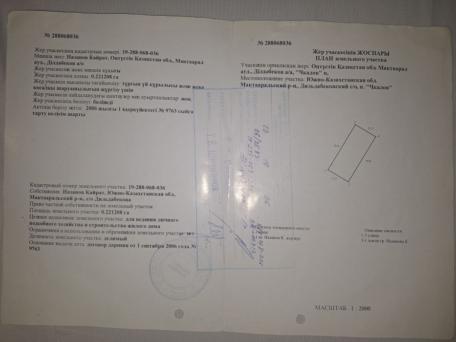 1,25 гектар земли