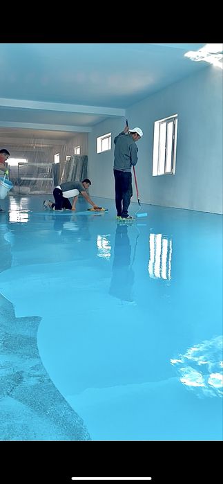 Epoksid pol qoplama | Mustahkam | Arzon narx | Zavod, garaj, omborlar