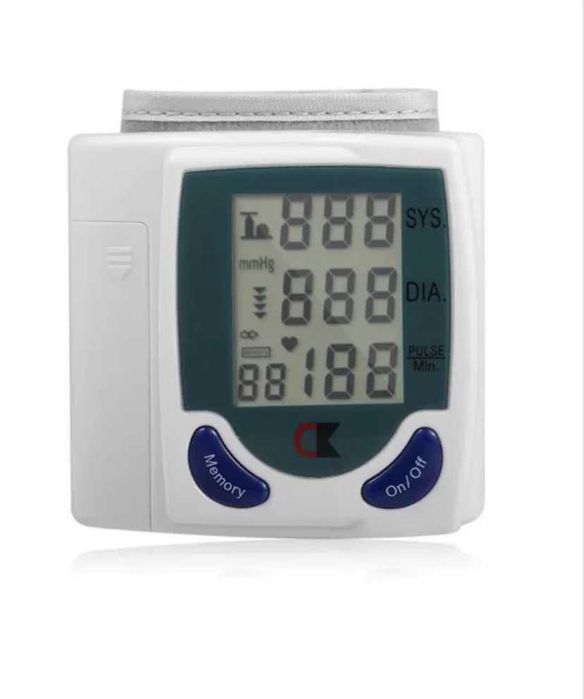 Апарат за измерване на кръвно налягане, 70 х 72 х 23 ММ, бял
