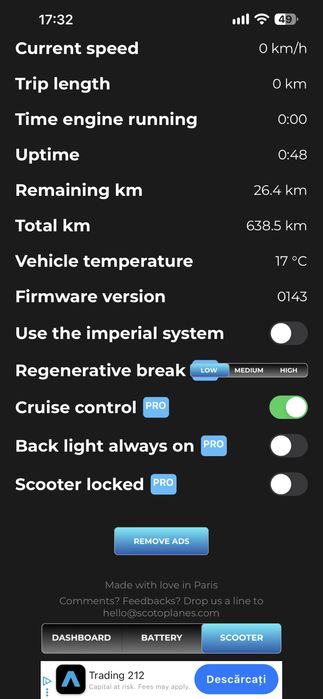 Trotineta XIAOMI M365 25km/h baterie 98%