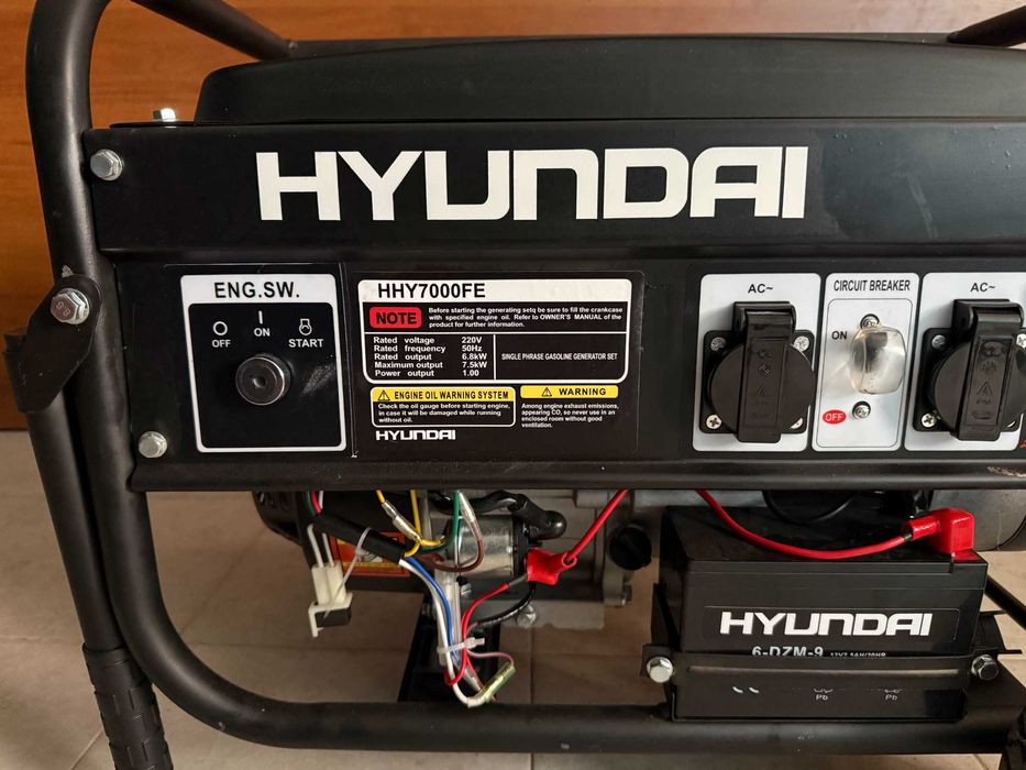 Бензинов генератор 7.5 kW Hyundai HHY7000FE - монофазен