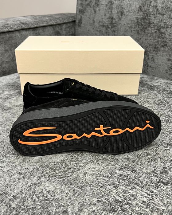 Замшевые кеды Сантони