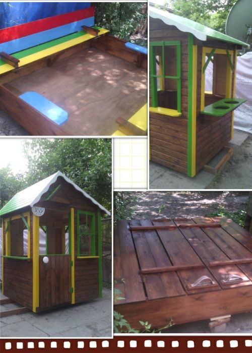 Продаётся детский игровой набор дом+песочница.