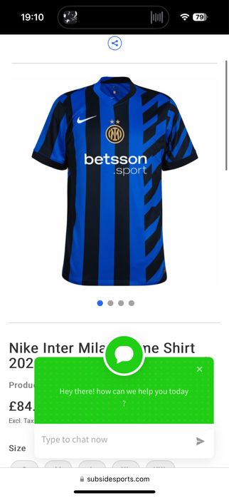 Футболка ориг. Nike Inter Milan Home Shirt 2024-25 (Betsson Sponsor)