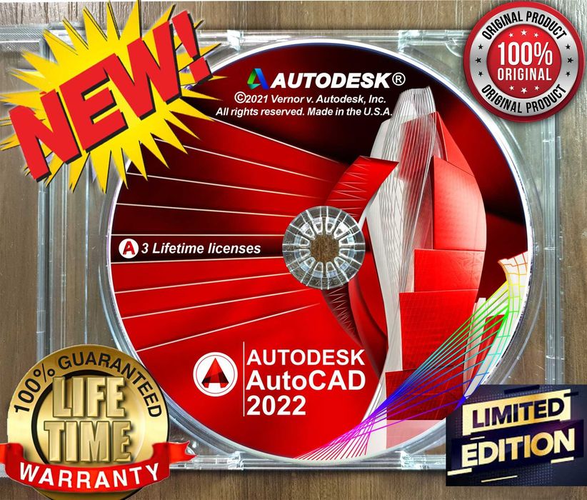 AutoCAD 2022 -3 Lifetime Licenses Permanenta -  Update ultima Versiune