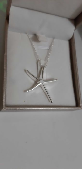 Colier lant cu pandantiv din argint stea de mare nou bijuteria stil