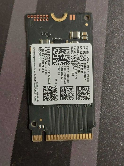 512GB M.2 NVMe Samsung PM991a MZALQ512