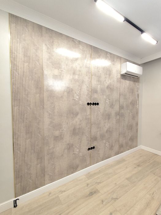 Монтаж бамбуковых панелей