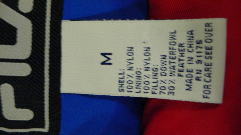 Яке пух FILA/Фила: Размер: М, Оригинал!