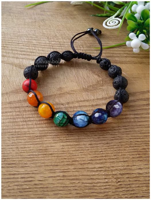 Браслет Чакры из натуральных камней для баланса энергии.
