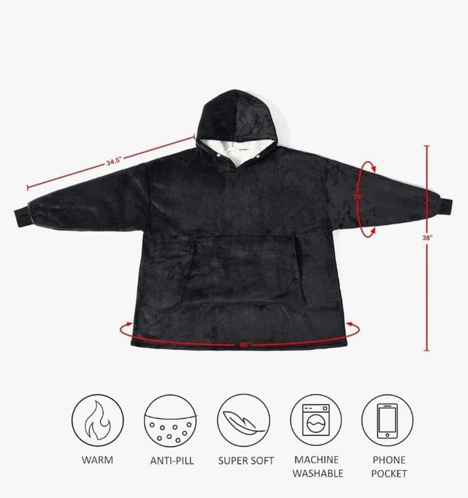 Худи-одеало S/M два цвята