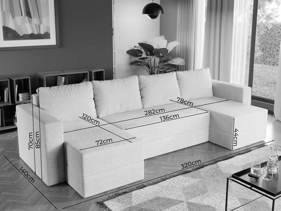 Coltar U Extensibil Alfa plusat aspect lana gri - Transport Gratuit