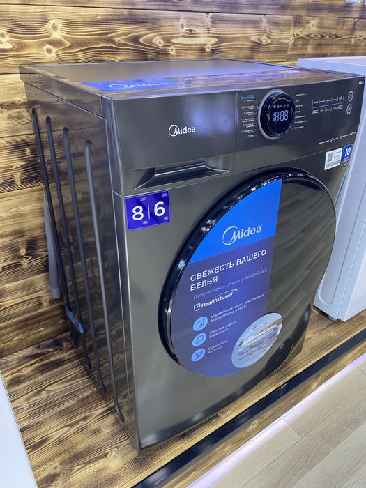 Стиральная машина 8/6 кг / Midea  MF200D80WB / T-C / Инверторный мотор