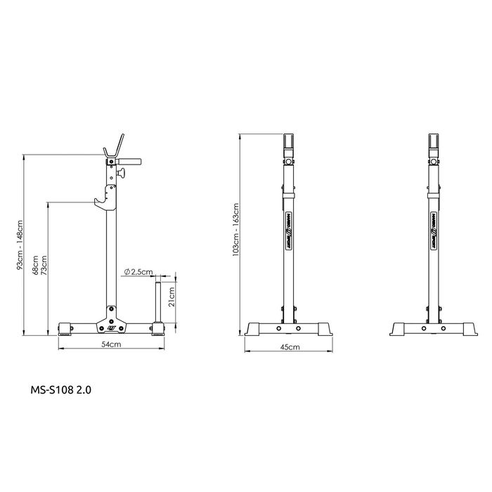 Vand set de suporti reglabili pt bara fitness Marbo Sport MS-S108 2.0