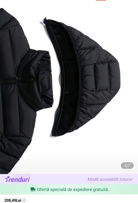 Geaca imblanita neagra