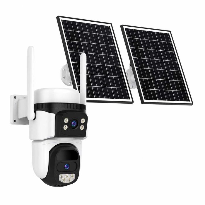 4G управляема WiFi Камера 2MP със соларен панел, два обектива, Dual Light 20м
