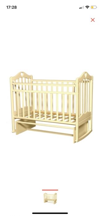 Продам кроватку с маятником, матрас в подарок