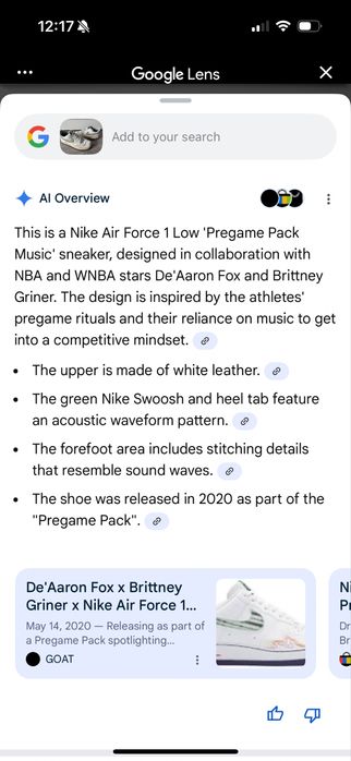 Nike Air Force 1 low Pregame pack music