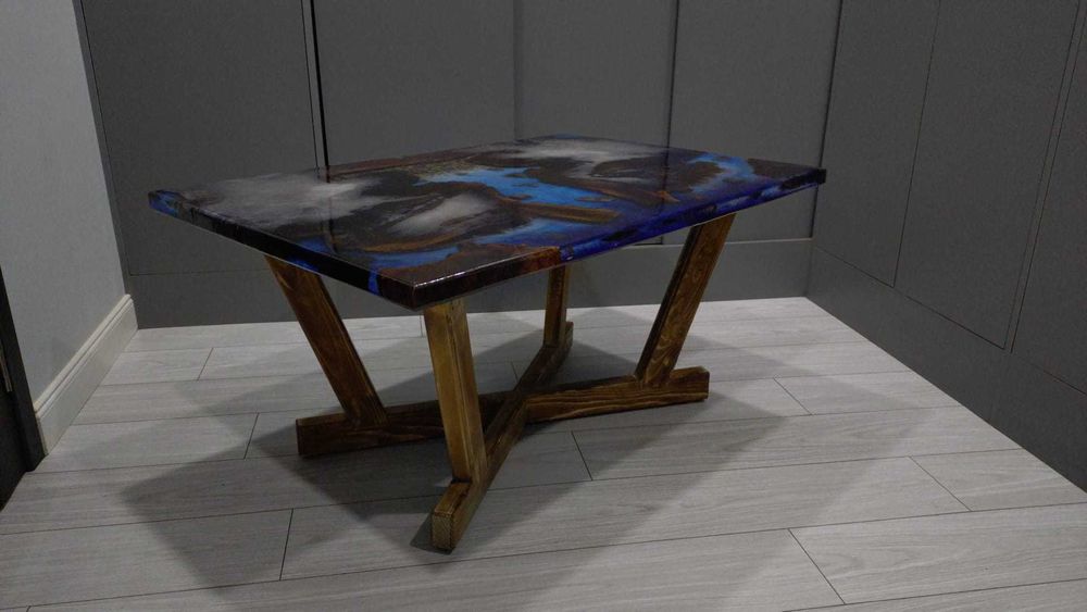 Masă de cafea cu rasină epoxidică