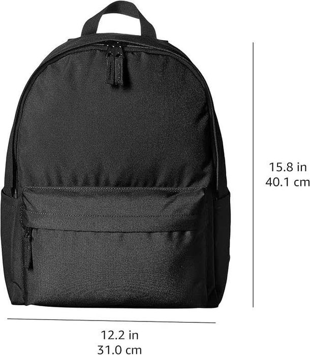 Rucsac 31x15x40 cm, negru, Amazon Basics