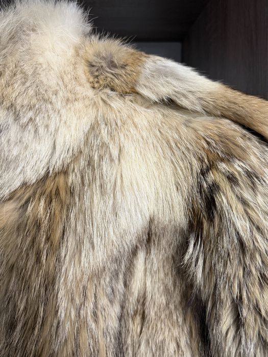 Blană naturală de lup siberian, vintage