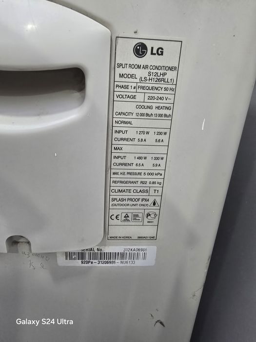 Koditsioner LG 12 KOREA