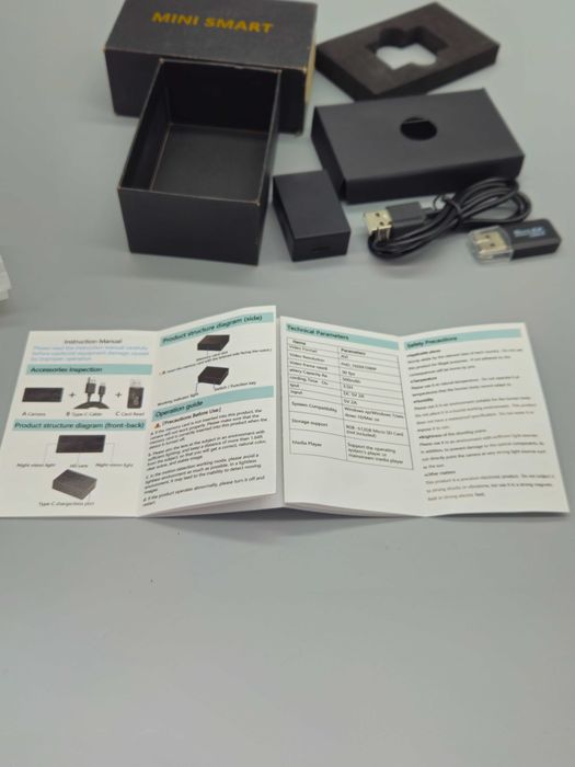 Мини скрита камера Full HD 1080P, нощно виждане, детекция на движение!