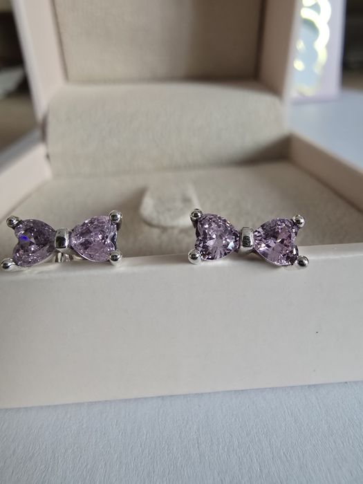 Cercei argint S925 fundite roz