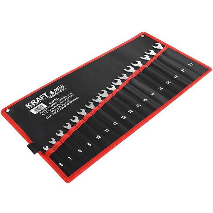 Set chei fixe combinate, 6-22 mm, 17 piese, Kraft