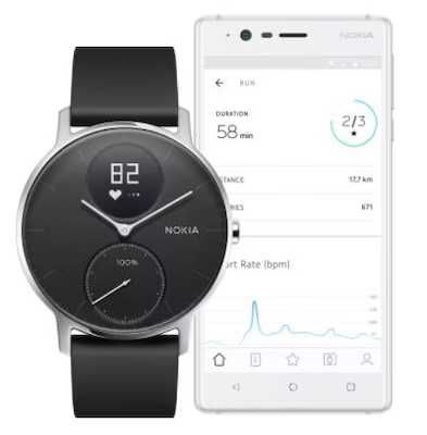 Ceas smartwatch Nokia Steel HR 40mm, Black