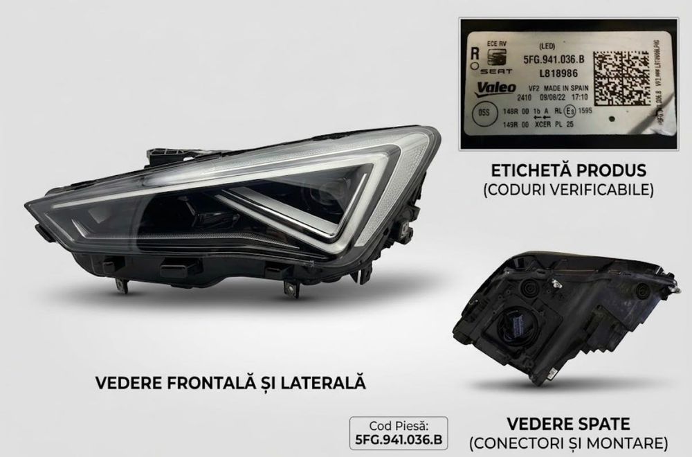 Far Dreapta Cupra Formentor LED Original – Cod 5FG941036B