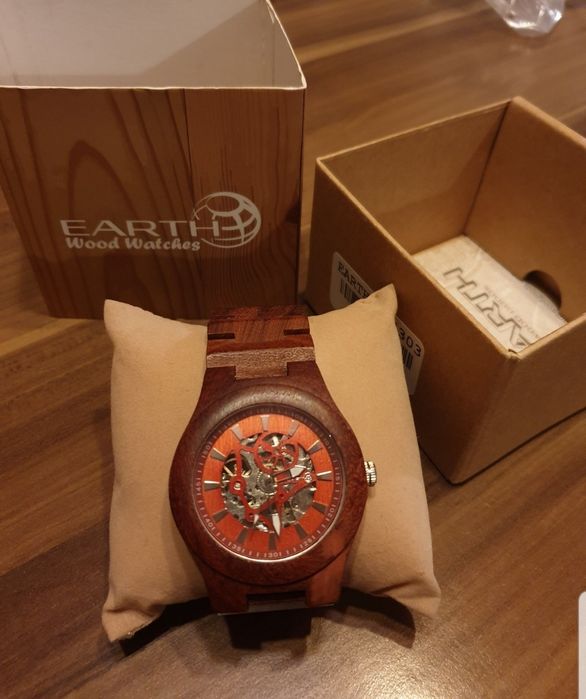 Ceas de mână din lemn fin Earth Gobi