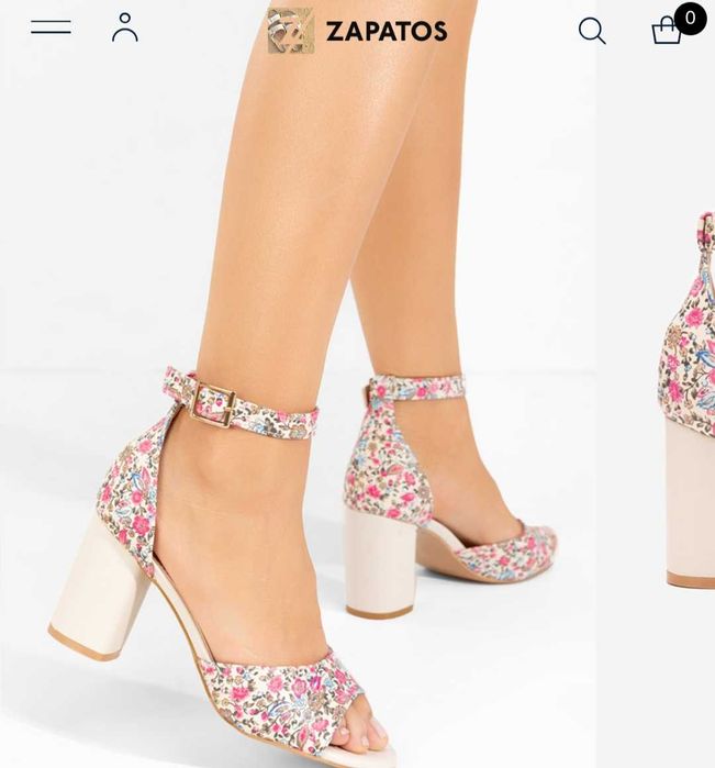 Sandale bej cu toc 38, noi