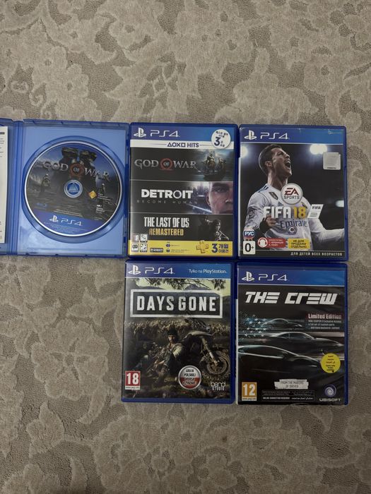 Fifa 18, God of war, Days gone, The crew, Detroit ps4 disk sotiladi