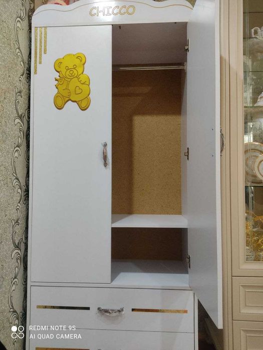 krovat bolalarga, shkafi,