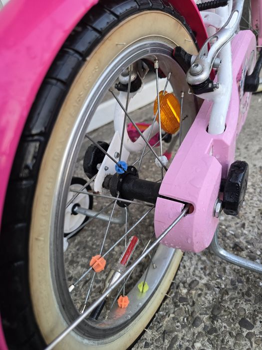 Bicicleta copii fetite 4-7 ani roti ajutătoare  roti 16 inch