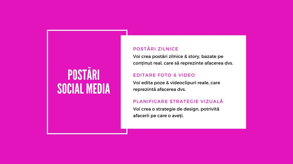 +Postari & promovare Social Media? Imagini creative, bannere pentru Facebook - Instagram - TikTok? Te ajutăm noi cu administrare lunară rețele sociale