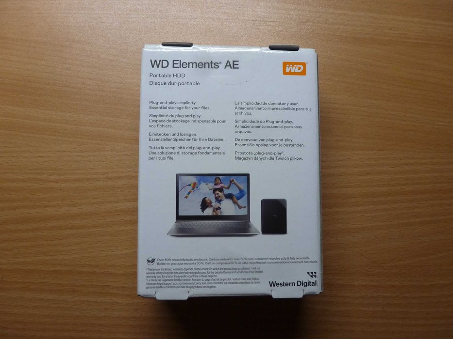 Чисто нов 4TB Wеstern Digital външен USB 3.2 хард-диск