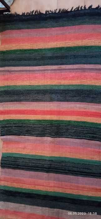 Антикварна ЧЕРГА ръчно тъкана 260/80+подарък ваза!