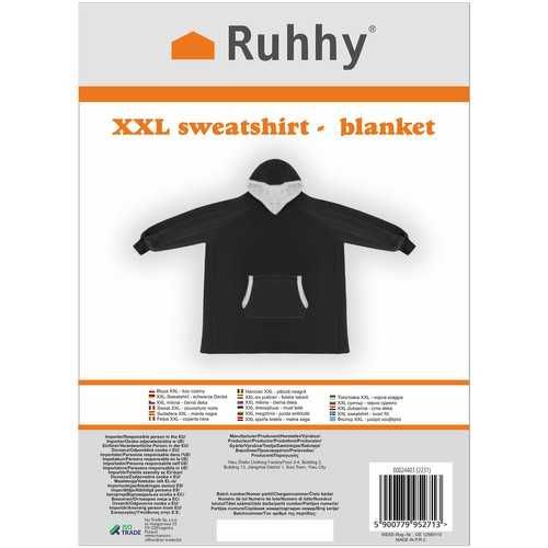 XXL суичър – черно одеяло Ruhhy 24403