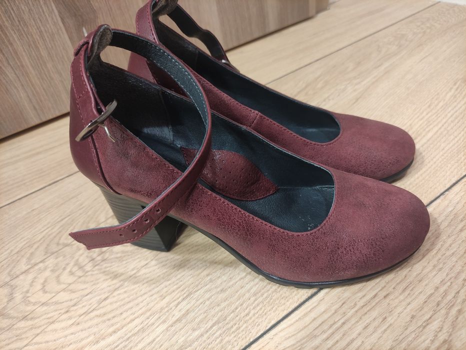 Дамски Обувки на ток  пещера и обувки с филтри естествена кожа