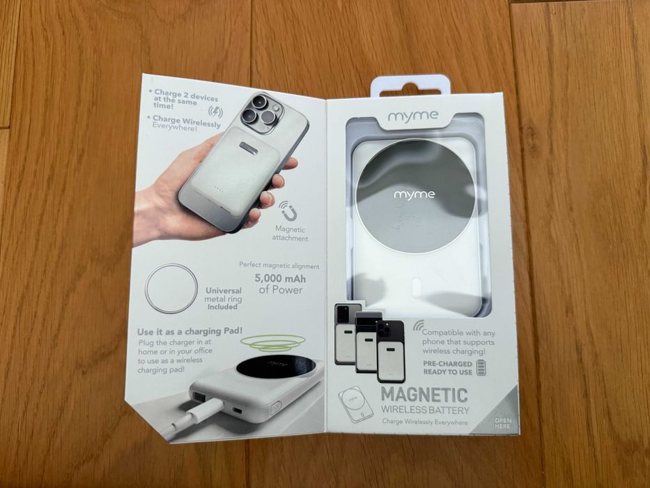Безжична външна батерия MyMe Magnetic Wireless Power Bank 5000mAh