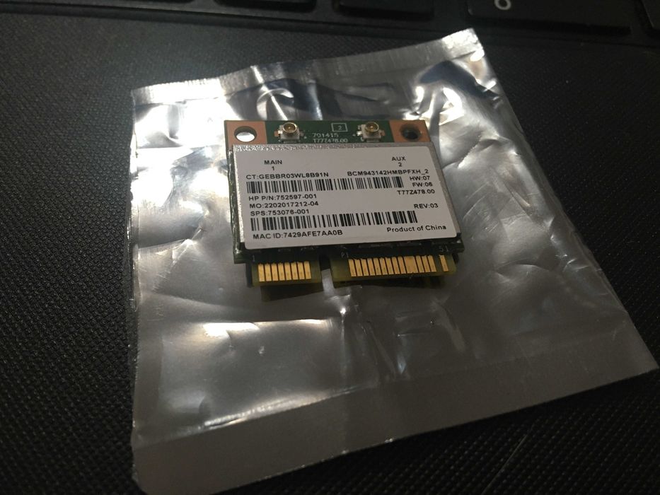 Wi-Fi адаптер Broadcom BCM943142HM 802.11 b/g/n PCI-E Mini Card