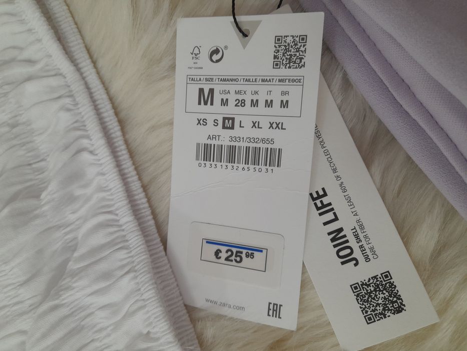 Set de 2 topuri scurte Zara mărimea M noi cu eticheta