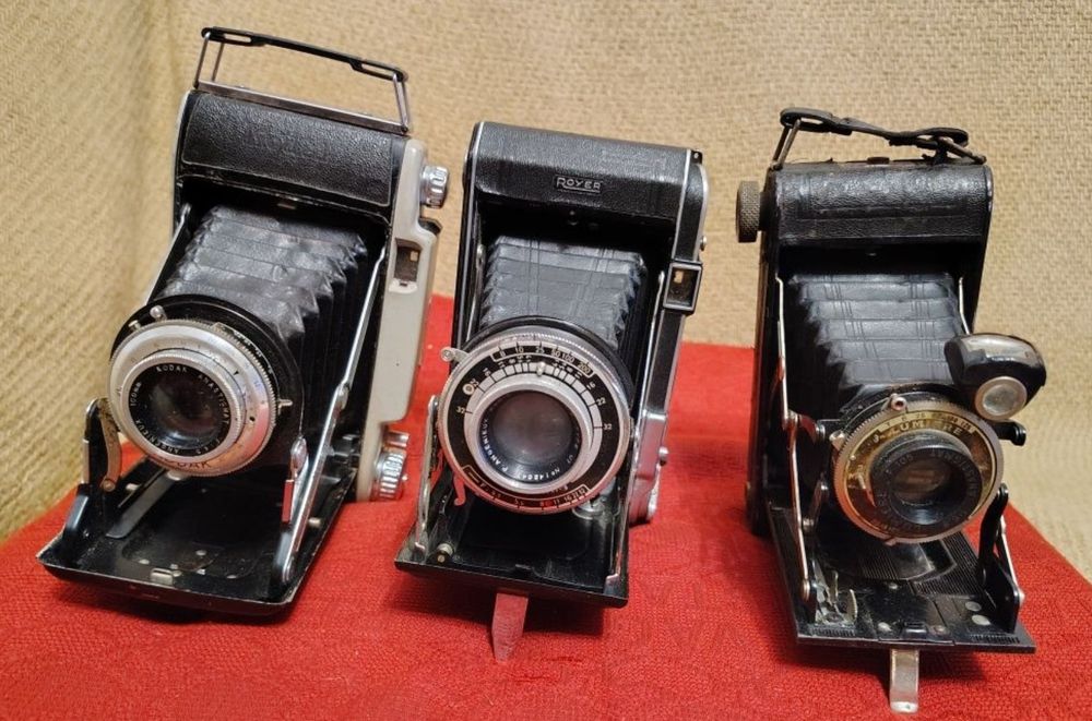 Aparat foto cu burduf vechi superb Kodak Lumiere Royer