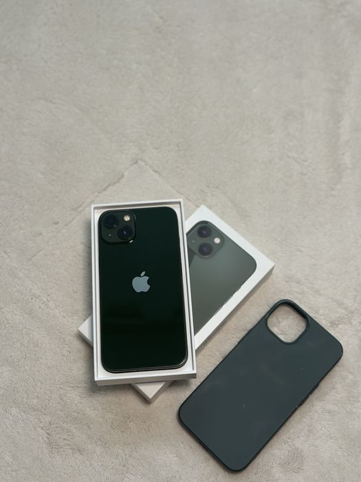 iPhone 13 Green impecabil 128 GB 88% full box + husa